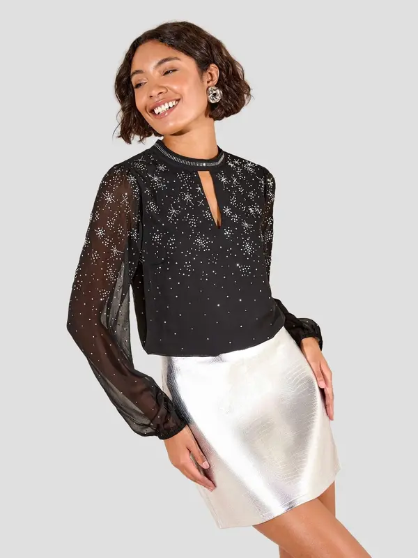 Friends Like These Friends Like These Bluza  črna / transparentna