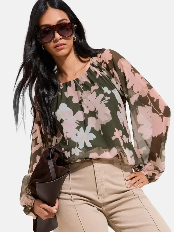 Friends Like These Friends Like These Bluza  pastelno modra / oliva / roza