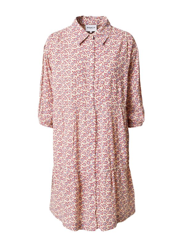 FRNCH PARIS FRNCH PARIS Dolga srajca 'ELINE'  pesek / modra / rdeča