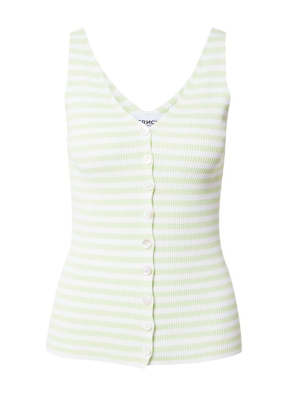 FRNCH PARIS FRNCH PARIS Top z naramnicami 'NAYE'  svetlo zelena / bela