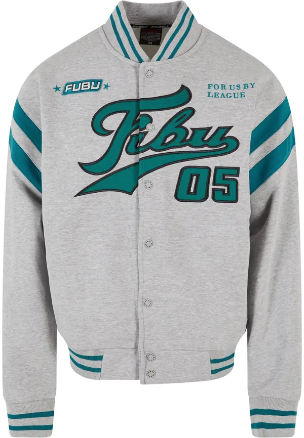 FUBU FUBU Jopa na zadrgo 'Varsity'  pegasto siva / petrol / smaragd / črna