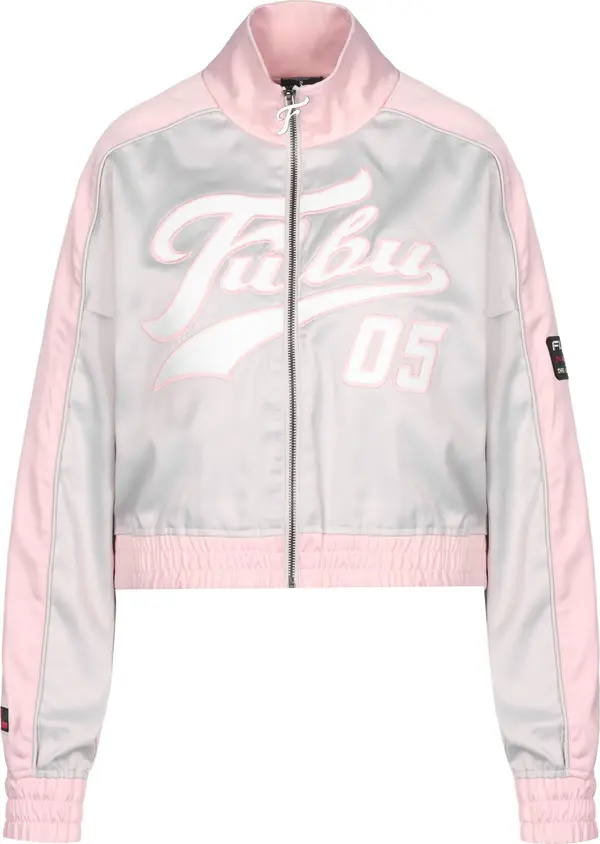 FUBU FUBU Prehodna jakna  srebrno-siva / roza / črna / bela