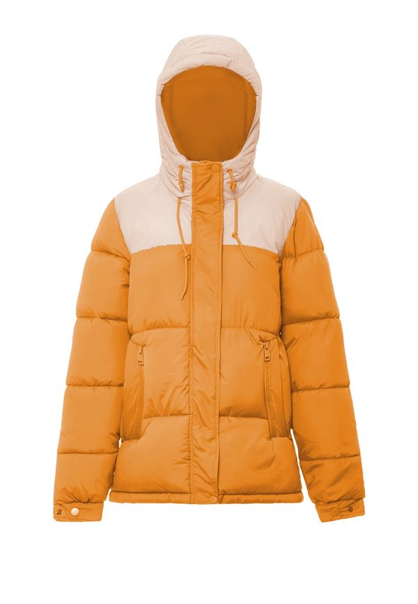FUMO FUMO Zimska jakna  kremna / temno oranžna