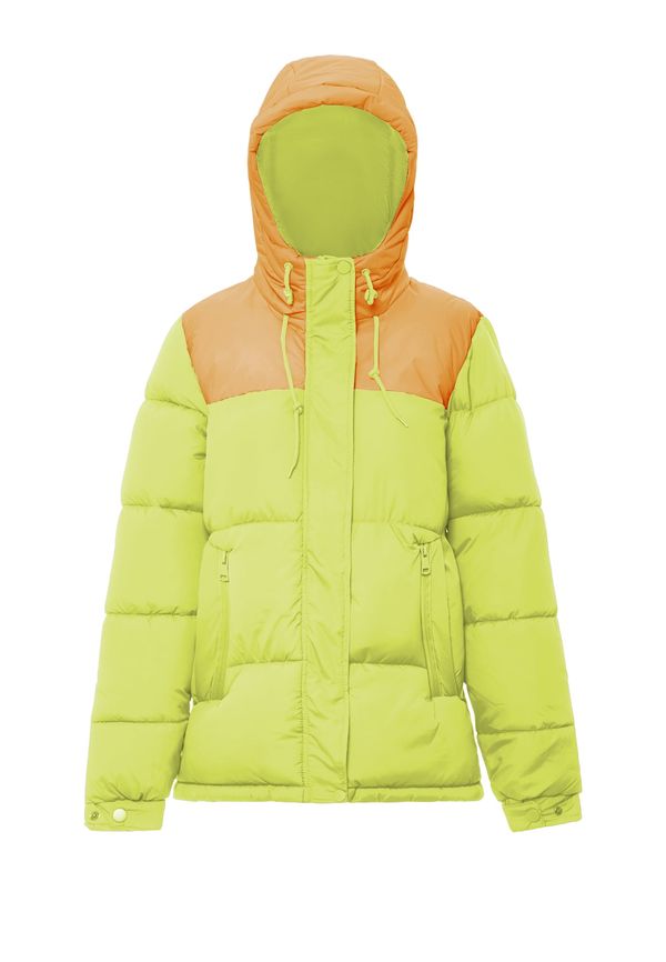 FUMO FUMO Zimska jakna  svetlo zelena / mandarina