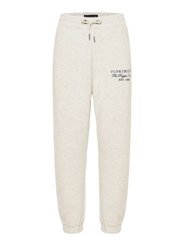 Funky Buddha Funky Buddha Hlače  pegasto siva / črna