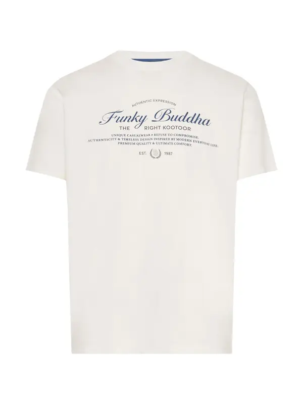 Funky Buddha Funky Buddha Majica  ecru / mornarska