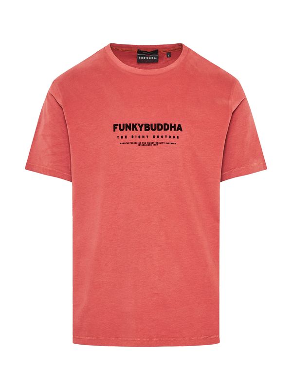 Funky Buddha Funky Buddha Majica  losos / črna