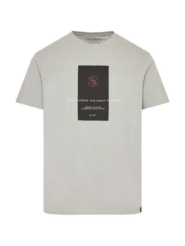 Funky Buddha Funky Buddha Majica  siva / rdeča / črna / bela