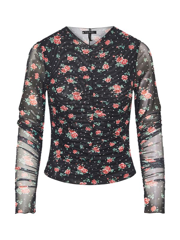 Funky Buddha Funky Buddha Majica  svetlo zelena / roza / živo rdeča / črna