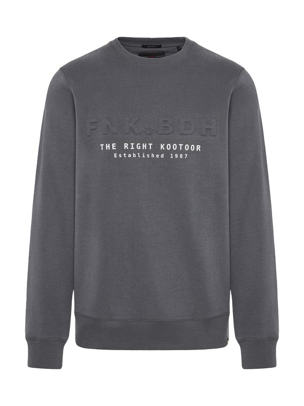 Funky Buddha Funky Buddha Majica  temno siva / off-bela