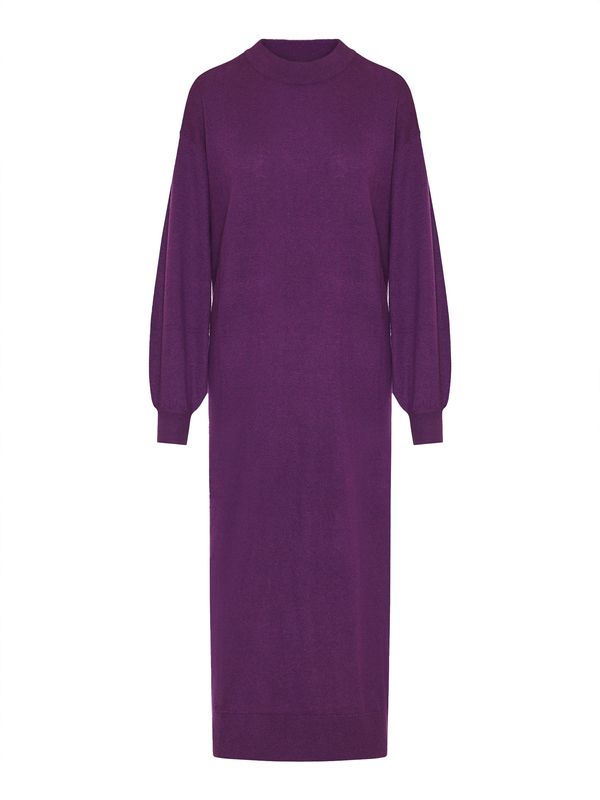 Funky Buddha Funky Buddha Pletena obleka  temno liila