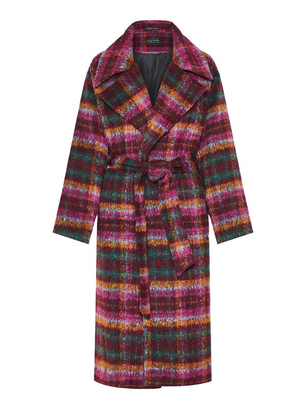 Funky Buddha Funky Buddha Prehoden plašč  smaragd / oranžna / roza / merlot