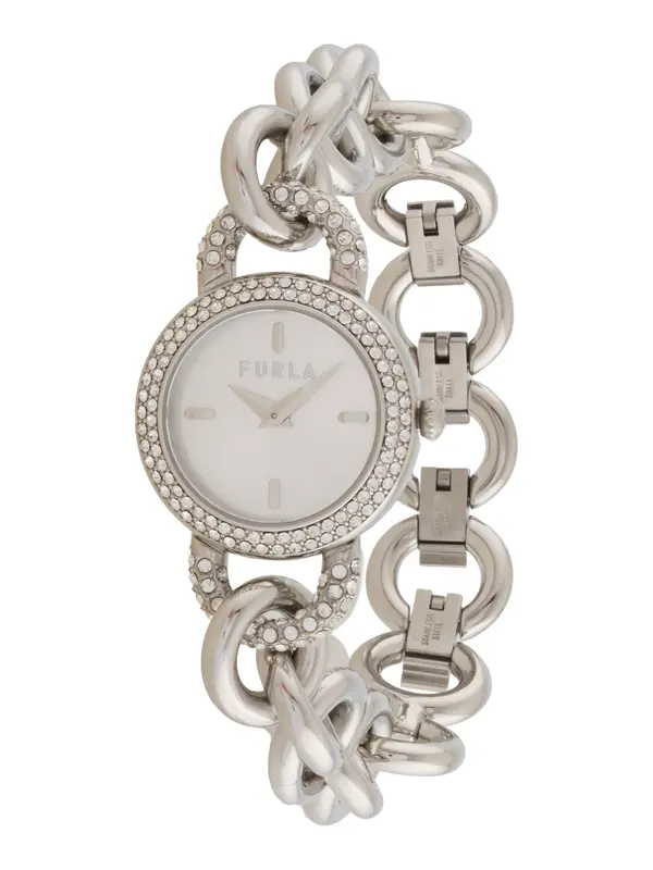 FURLA FURLA Analogna ura 'Meridiana'  srebrna / bela