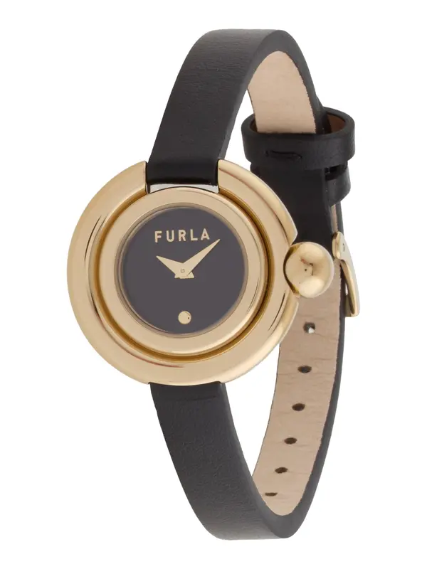 FURLA FURLA Analogna ura 'Piercing'  zlata / črna