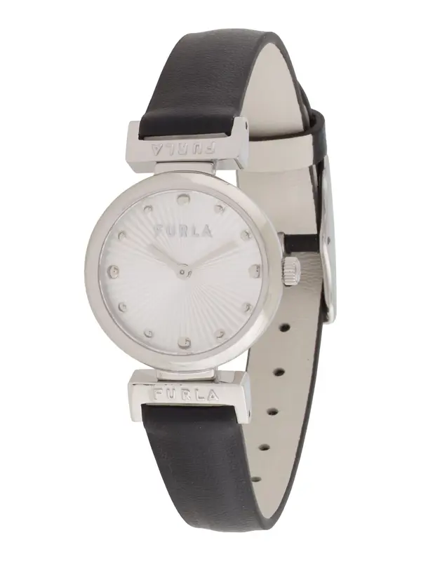 FURLA FURLA Analogna ura 'Twist'  črna / srebrna / bela