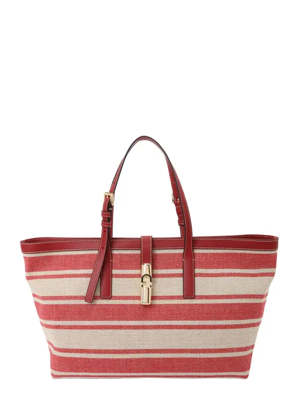 FURLA FURLA Nakupovalna torba 'DEBBY'  kremna / temno rdeča / pegasto rdeča