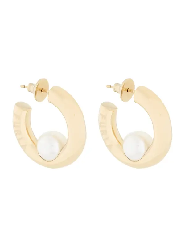 FURLA FURLA Uhani 'Piercing'  zlata / bela