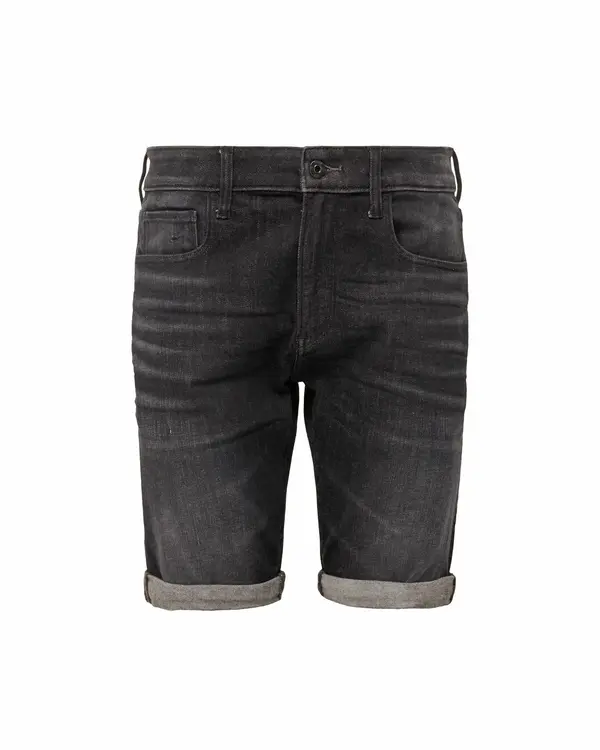 G-STAR G-STAR Kavbojke '3301 Slim Denim Shorts'  črn denim