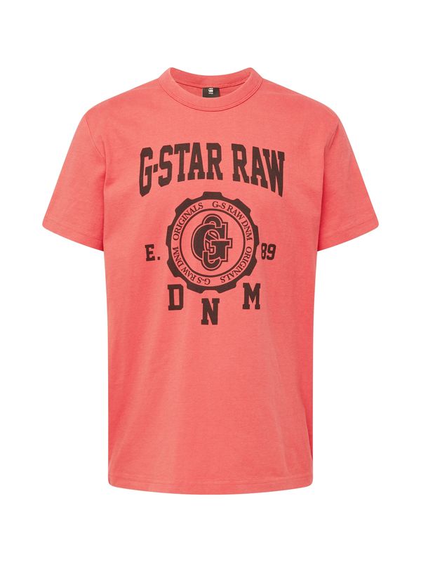 G-STAR G-STAR Majica 'Collegic'  svetlo rdeča / črna