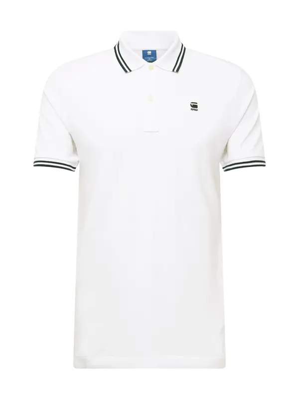 G-STAR G-STAR Majica 'Dunda Slim Stripe Polo'  marine / bela