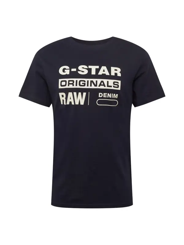 G-STAR G-STAR Majica 'Graphic 8'  temno modra / bela