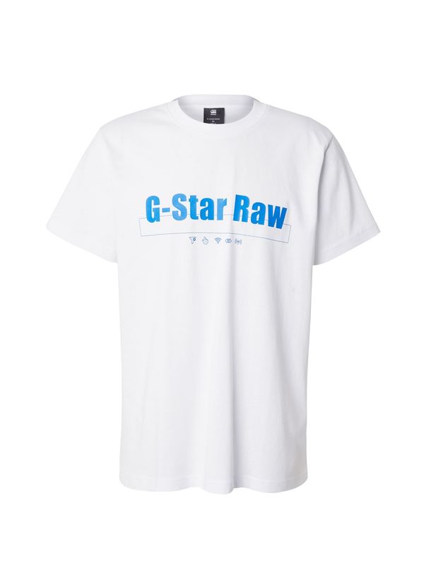 G-STAR G-STAR Majica  neonsko modra / bela