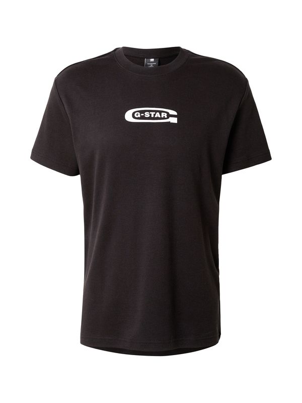 G-STAR G-STAR Majica 'Old Skool'  črna / bela