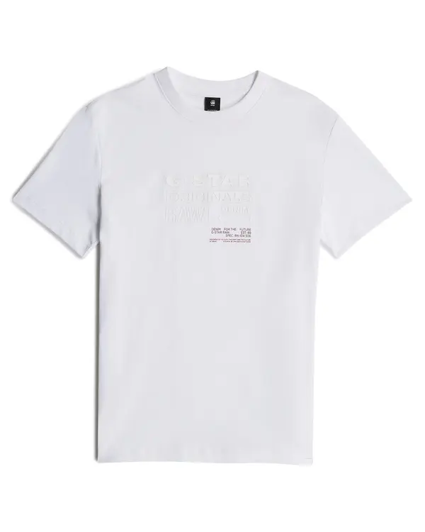 G-STAR G-STAR Majica 'Originals T-Shirt'  temno rdeča / bela