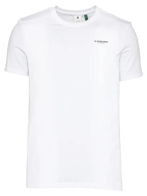 G-STAR G-STAR Majica 'Slim Base T-Shirt'  črna / bela