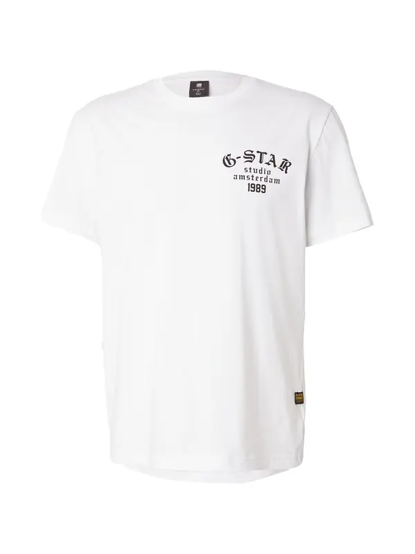 G-STAR G-STAR Majica 'Studio Ams'  črna / bela