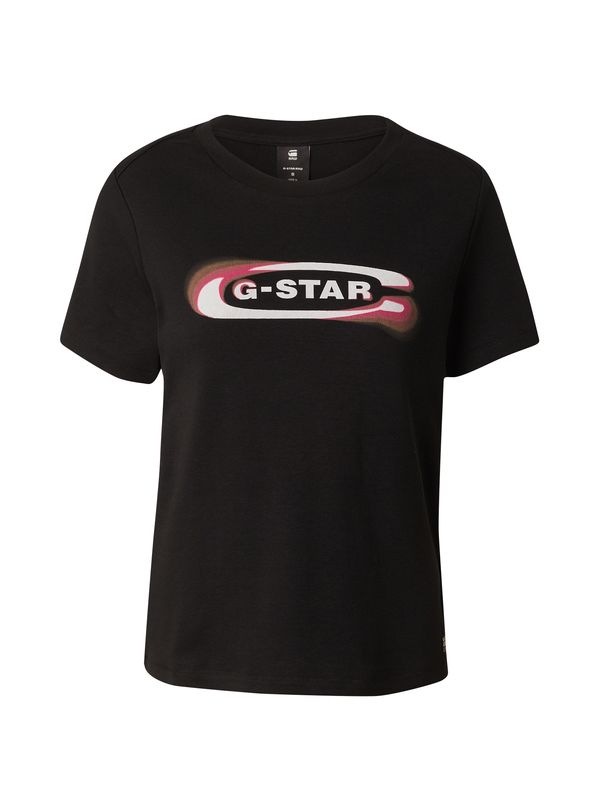 G-Star RAW G-Star RAW Majica 'Old skool'  svetlo rjava / roza / črna / bela