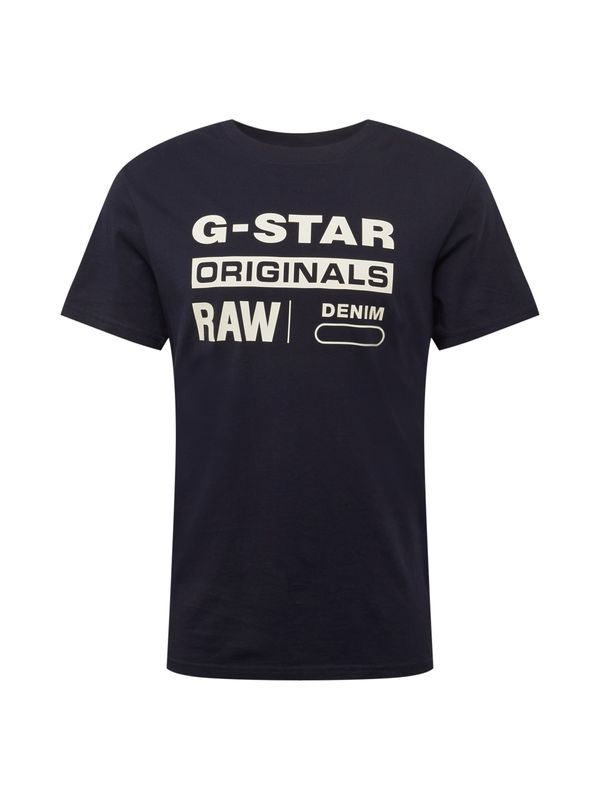 G-Star RAW G-Star RAW Majica 'Swando'  temno modra / bela