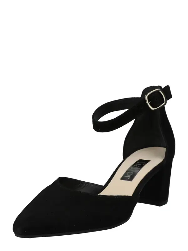 GABOR GABOR Čevlji s peto in s paščki  črna