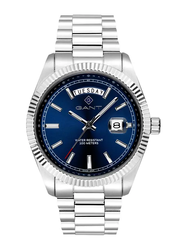 GANT GANT Analogna ura  temno modra / srebrna
