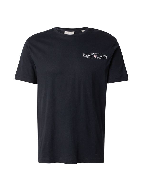 GANT GANT Majica  črna / bela