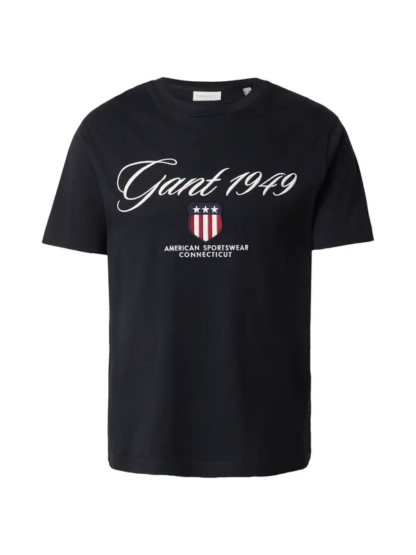 GANT GANT Majica  marine / temno rdeča / črna / bela