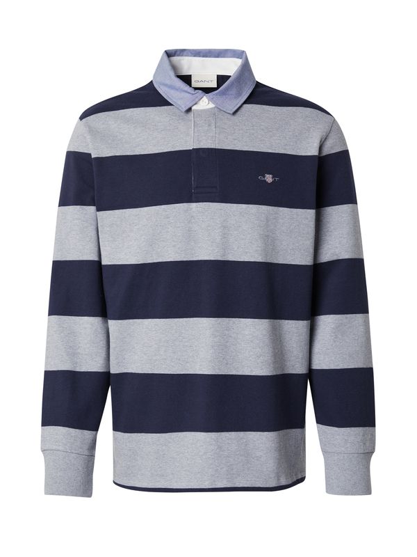 GANT GANT Majica  mornarska / pegasto siva