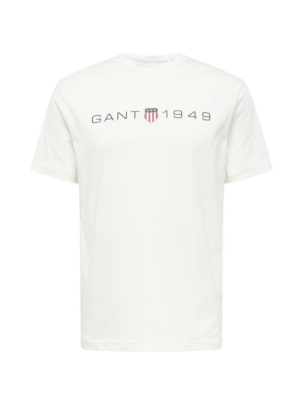 GANT GANT Majica  mornarska / rdeča / naravno bela
