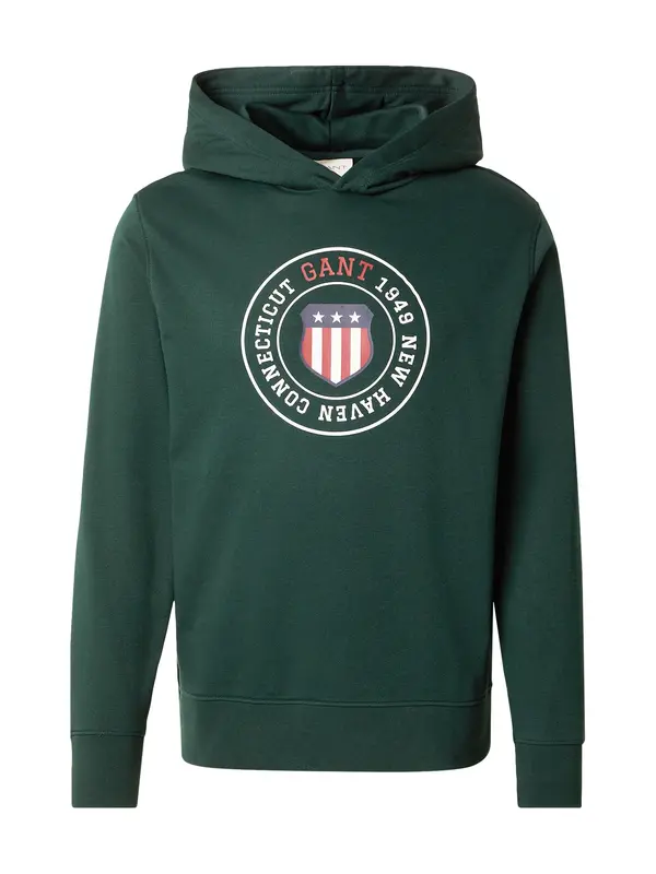 GANT GANT Majica  mornarska / temno zelena / rdeča / bela