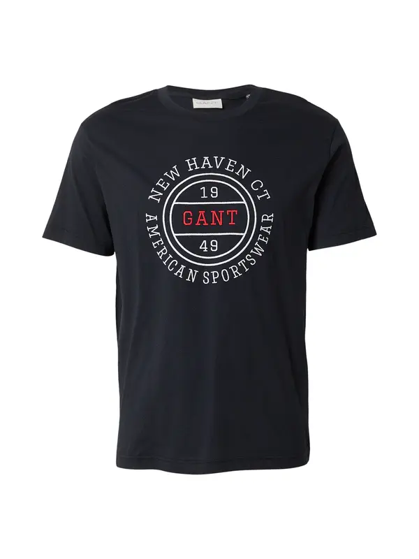 GANT GANT Majica  rdeča / črna / bela