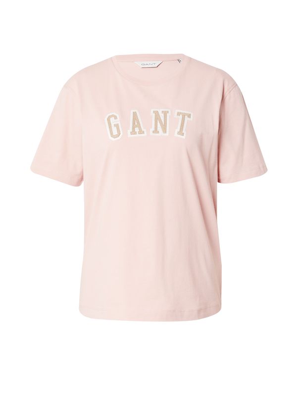 GANT GANT Majica  svetlo rjava / roza / bela