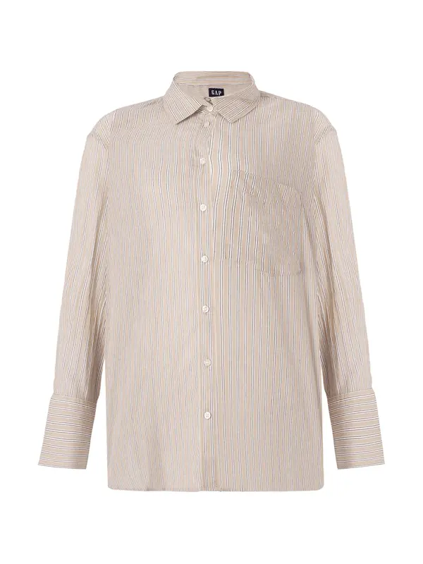 GAP GAP Bluza  bež / temno siva / bela