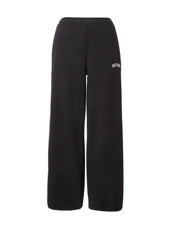 GAP GAP Hlače  črna / bela