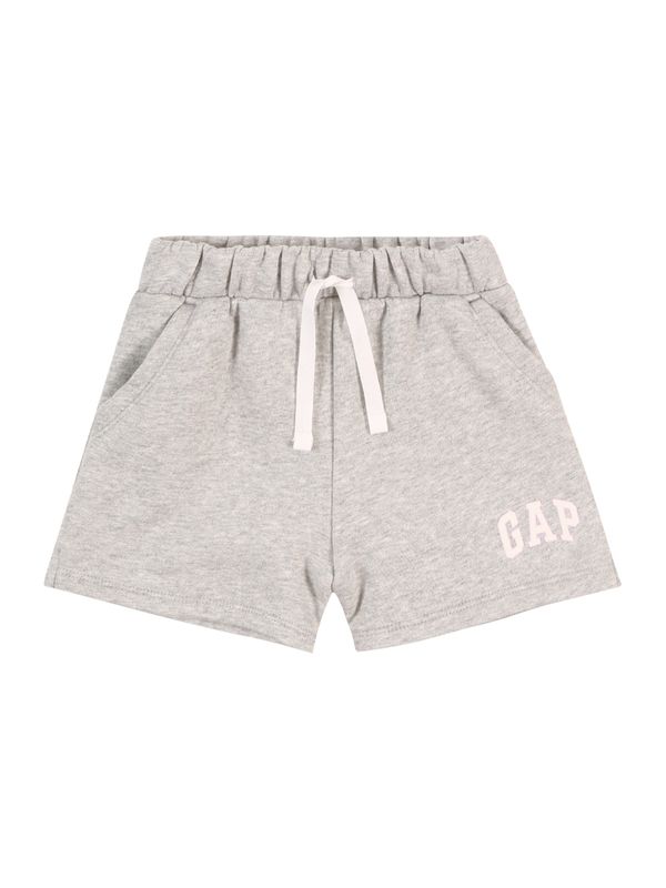 GAP GAP Hlače  svetlo siva / orhideja / bela