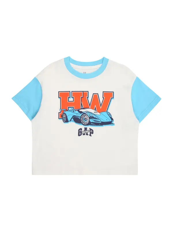 GAP GAP Majica  azur / oranžna / črna / bela