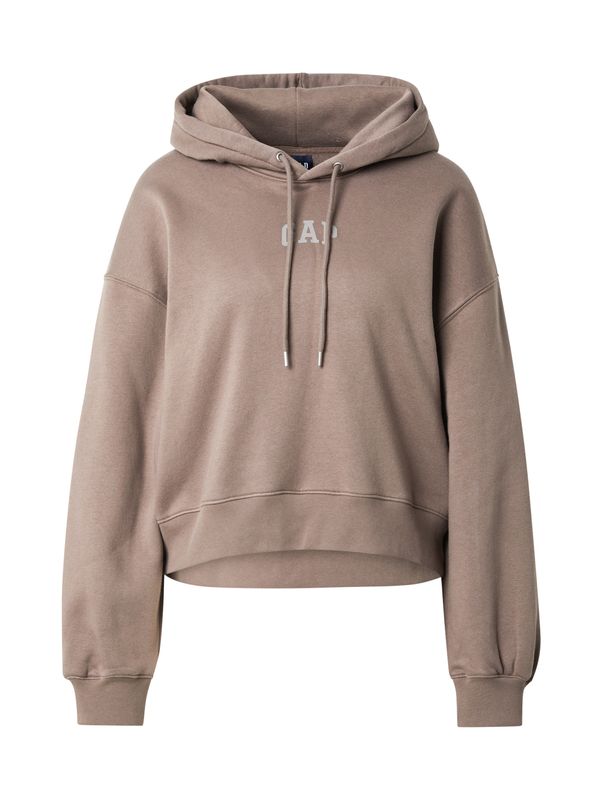 GAP GAP Majica 'FLEECE ABBREV PO HOOD'  rjava