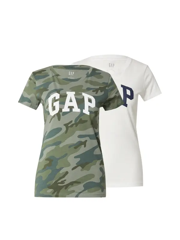 GAP GAP Majica 'FRANCHISE'  mornarska / kaki / oliva / bela