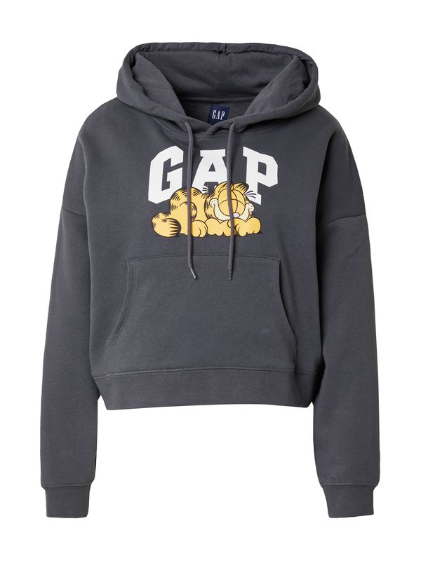 GAP GAP Majica 'GARFIELD'  temno rumena / temno siva / črna / bela