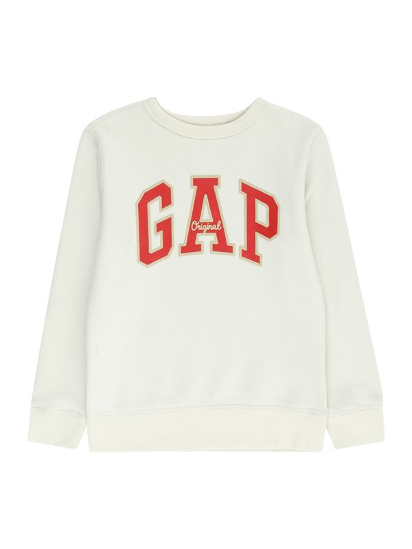 GAP GAP Majica 'HERITAGE'  bež / kremna / rdeča