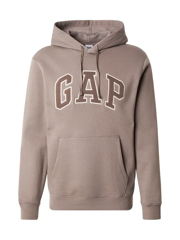 GAP GAP Majica 'HERITAGE'  kremna / rjava / brokat